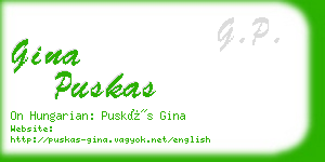 gina puskas business card